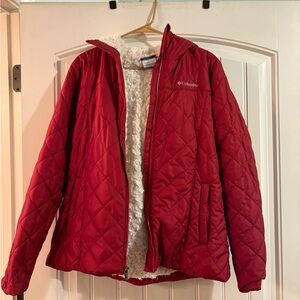 Columbia Women’s large crimson red winter coat